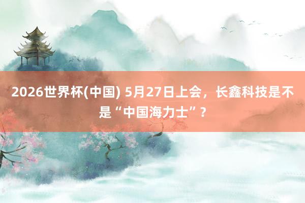 2026世界杯(中国) 5月27日上会，长鑫科技是不是“中国海力士”？