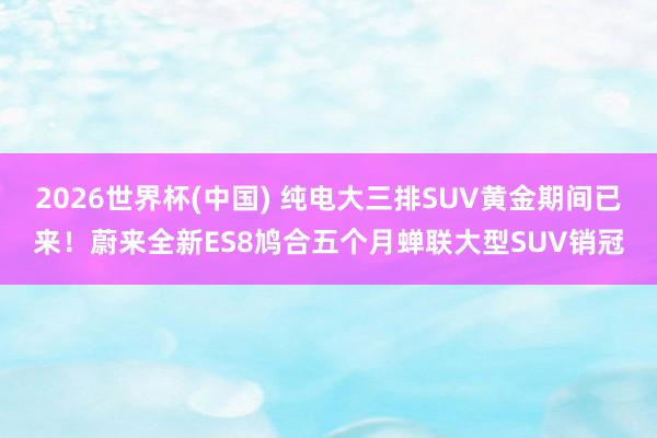 2026世界杯(中国) 纯电大三排SUV黄金期间已来!蔚来全新ES8鸠合五个月蝉联大型SUV销冠