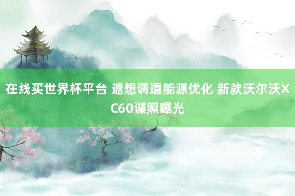 在线买世界杯平台 遐想调遣能源优化 新款沃尔沃XC60谍照曝光