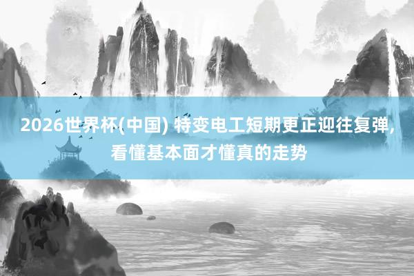 2026世界杯(中国) 特变电工短期更正迎往复弹， 看懂基本面才懂真的走势