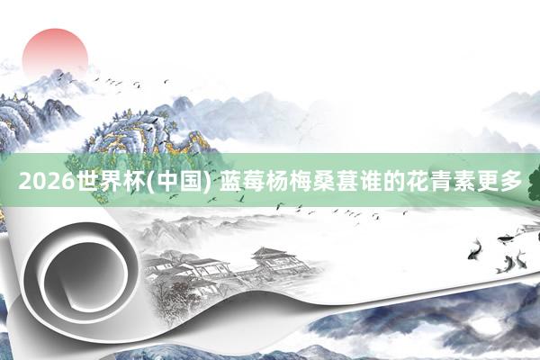 2026世界杯(中国) 蓝莓杨梅桑葚谁的花青素更多