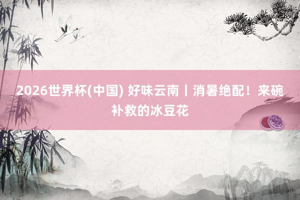 2026世界杯(中国) 好味云南丨消暑绝配!来碗补救的冰豆花