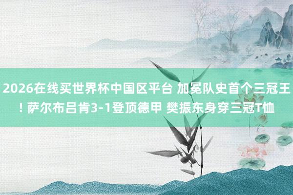 2026在线买世界杯中国区平台 加冕队史首个三冠王! 萨尔布吕肯3-1登顶德甲 樊振东身穿三冠T恤
