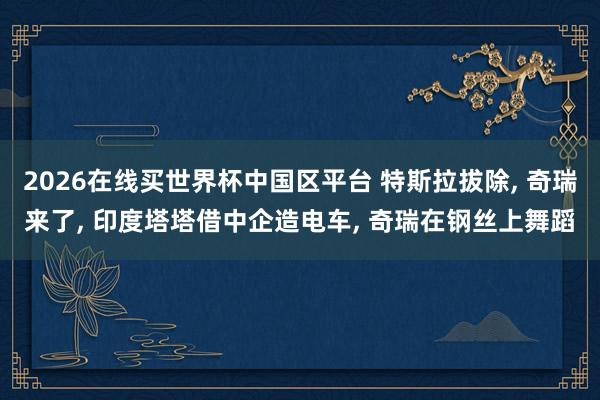 2026在线买世界杯中国区平台 特斯拉拔除, 奇瑞来了, 印度塔塔借中企造电车, 奇瑞在钢丝上舞蹈