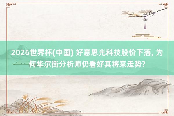 2026世界杯(中国) 好意思光科技股价下落, 为何华尔街分析师仍看好其将来走势?