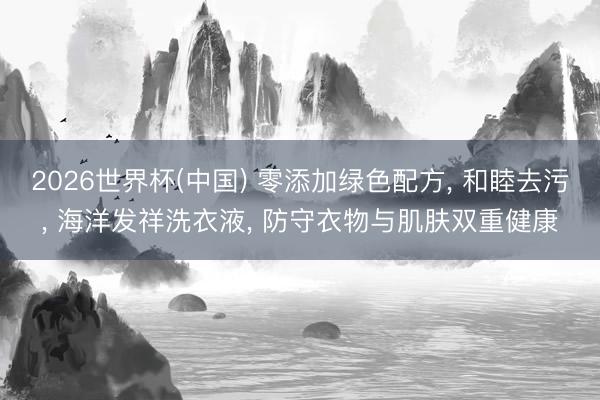 2026世界杯(中国) 零添加绿色配方, 和睦去污, 海洋发祥洗衣液, 防守衣物与肌肤双重健康